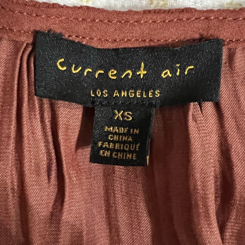 Anthropologie’s Current Air Rust Color Button Front Blouse Excellent Size XS - Picture 7 of 8